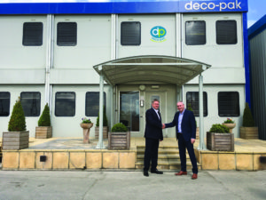 Bruce Atkinson and Rod Slater at Deco Pak HQ New appointment and restructure at Deco-Pak