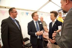 Chris Coward and Andrew Notcutt meet HRH Princess Anne Outdoor space gets royal seal of approval
