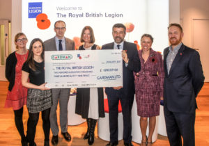 Gardman Poppy Cheque Presentation2 Gardman poppy bird feeders raise £218,359 for The Royal British Legion