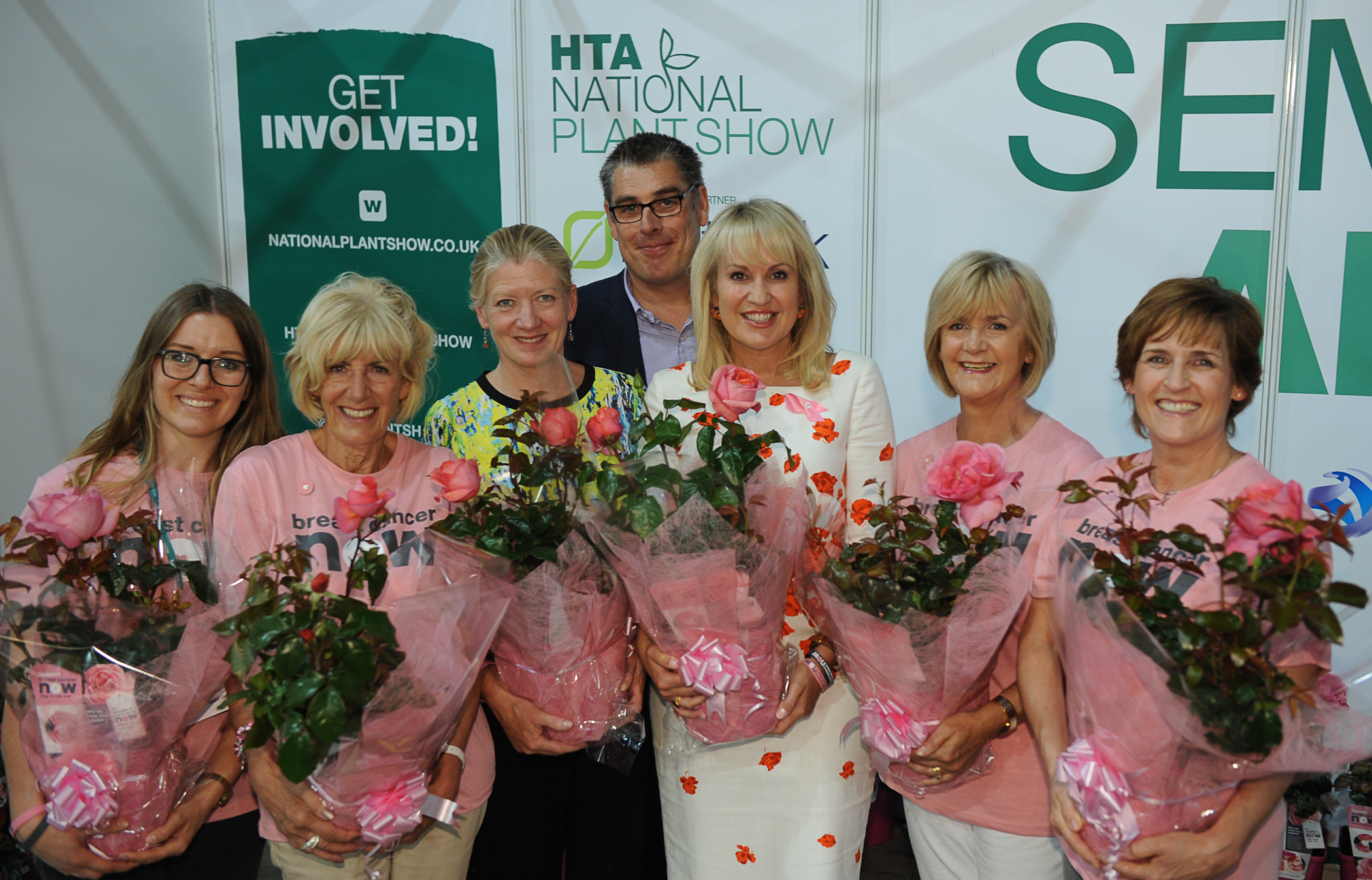 Nicki Chapman launches the ‘Time to Live’ Breast Cancer Now rose at the HTA National Plant Show
