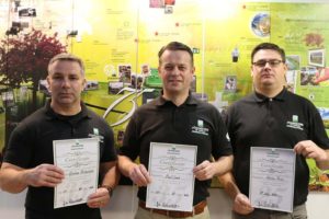 Long service L R Graham Richardson Paul Lamb and Adrian Price Dedicated horticulture staff receive plaudits for long service